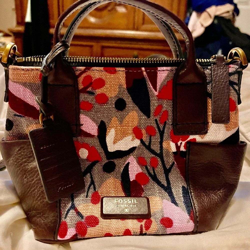 Fossil Floral mini handbag and clutch
